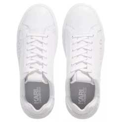 Karl Lagerfeld MAXI KUP Karl Inkekt Logo Lo White Leather Mono Low-Top-Sneaker