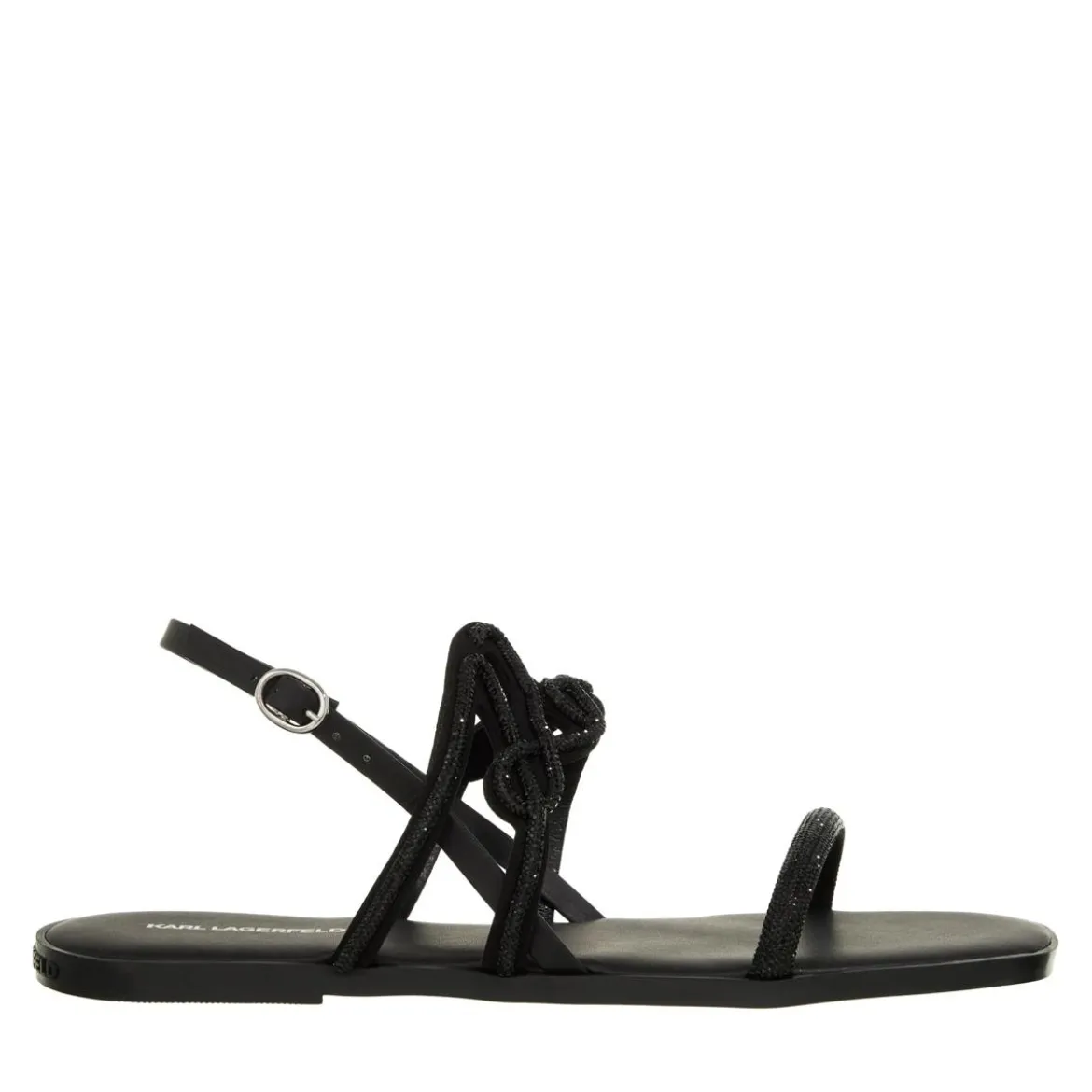 Karl Lagerfeld Olympia Karl Signia Slide Black Glitter Mono Sandalen