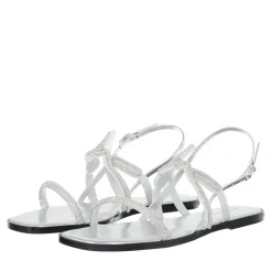 Karl Lagerfeld Olympia Karl Signia Slide Heavy Glitter Silver Sandalen