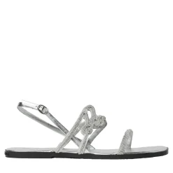 Karl Lagerfeld Olympia Karl Signia Slide Heavy Glitter Silver Sandalen