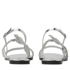 Karl Lagerfeld Olympia Karl Signia Slide Heavy Glitter Silver Sandalen