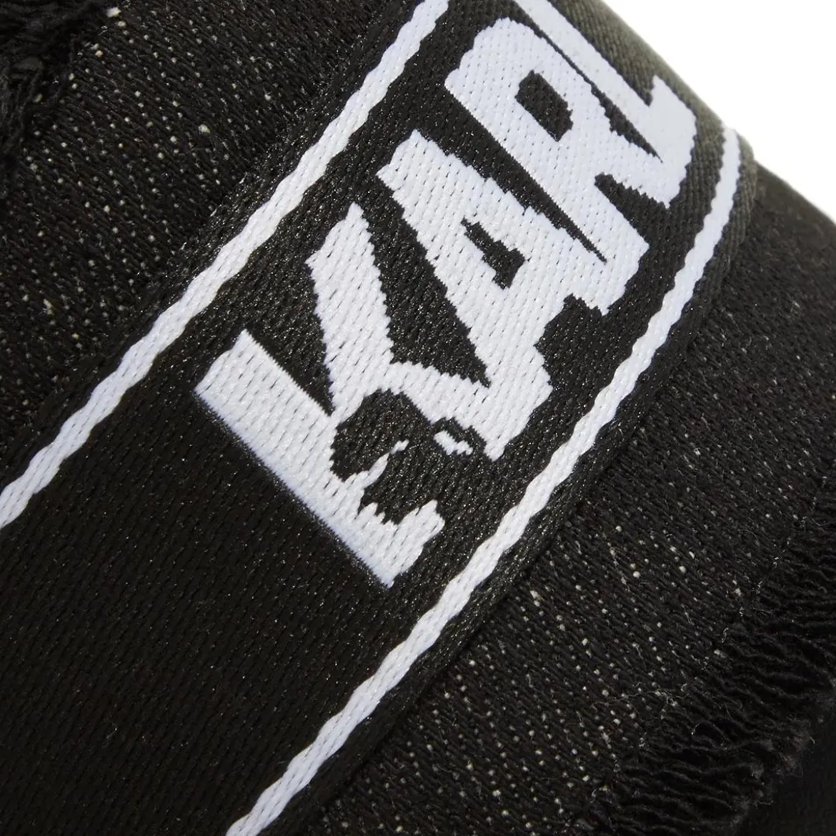 Karl Lagerfeld Skoot Ii Border Slide Black Canvas Slides