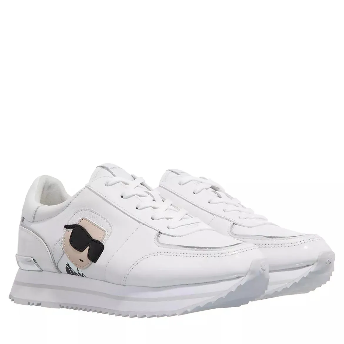 Karl Lagerfeld VELOCITA II Karl NFT Lo Lace White Leather Suede Low-Top-Sneaker