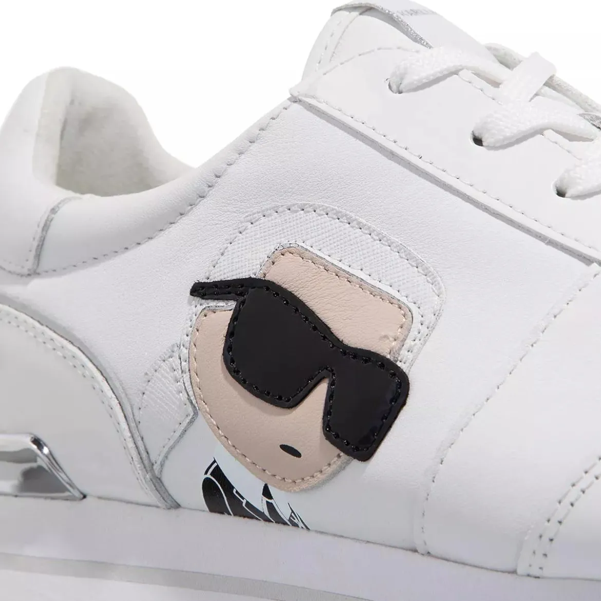 Karl Lagerfeld VELOCITA II Karl NFT Lo Lace White Leather Suede Low-Top-Sneaker