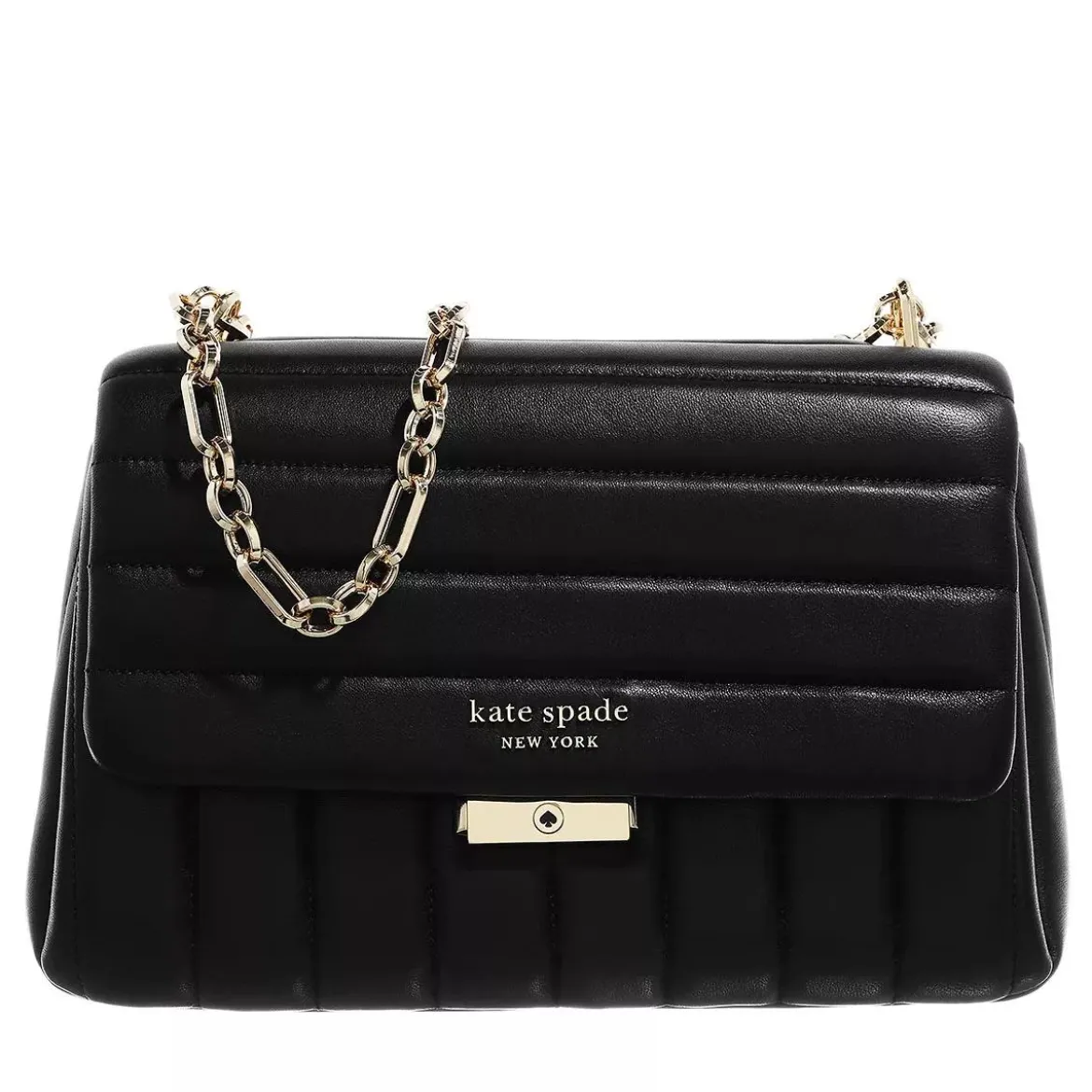 Kate Spade New York Carlyle Quilted Medium Shoulder Bag Black Messenger Bag