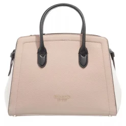 Kate Spade New York Knott Colorblocked Pebbled Leather Medium Satchel Kraft Paper Multi Tote