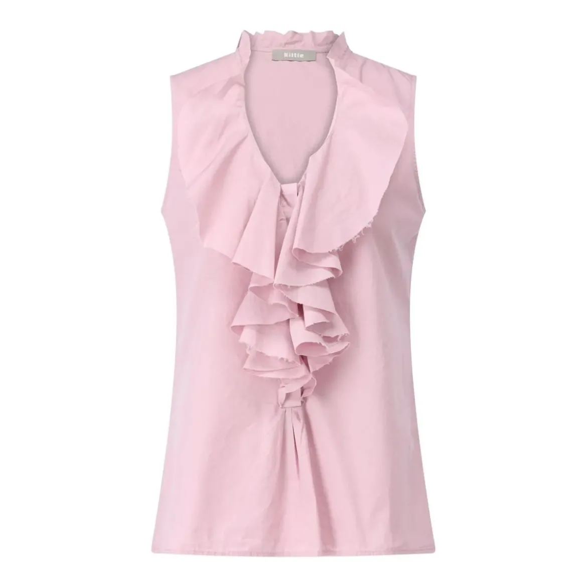 Kiltie Kurzarmbluse Yvette mit Rüschen Rosa Bluse