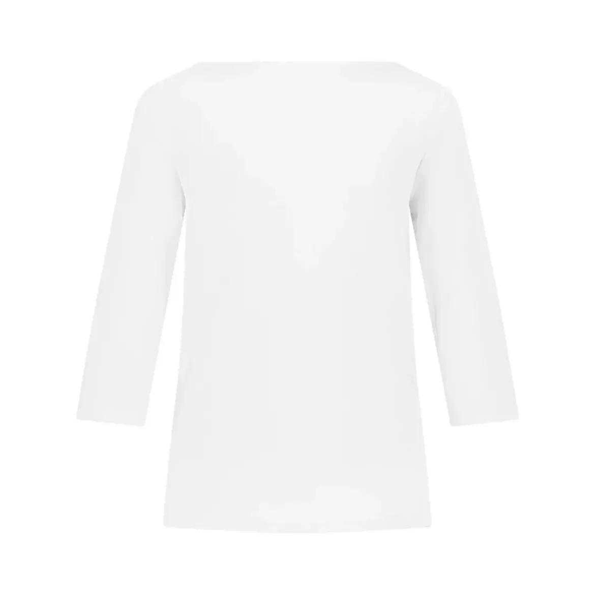 Kimmich Trikot Shirt aus Viskose-Crêpe weiß 3/4-Arm-Shirt