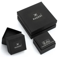 Kuzzoi Halskette Herren Basic Schlangenkette Oxidiert 925 silber Mittellange Halskette