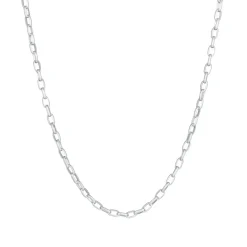 Kuzzoi Halskette Herren Rundanker Oval Basic 925 Silber Mittellange Halskette