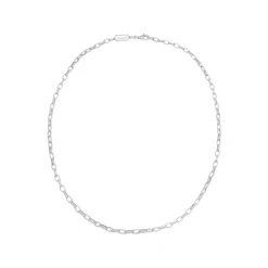 Kuzzoi Halskette Herren Rundanker Oval Basic 925 Silber Mittellange Halskette