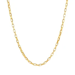 Kuzzoi Halskette Herren Rundanker Oval Basic 925 Silber gold Mittellange Halskette