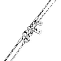 Kuzzoi Halskette Layer Feder Anhänger 925Sterling Silber Mittellange Halskette