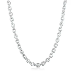 Kuzzoi Halskette Rundanker Modern Elegant Unisex 925 Silber Mittellange Halskette