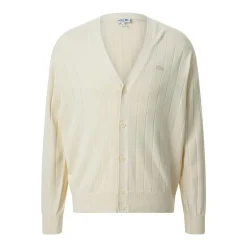 Lacoste Strickjacke mit Logo weiß Strickjacke