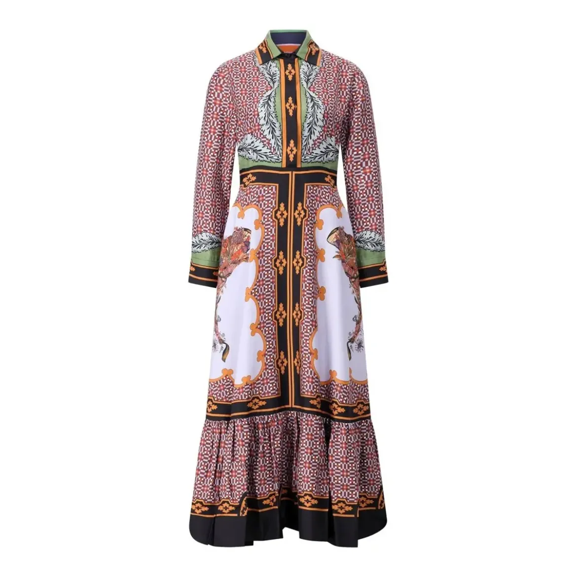 LaDoubleJ Maxikleid aus Seide Multicolor Maxikleid