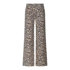 Lala Berlin Wide-Leg Jeans Pina mit Animal-Muster Hellbraun Wide Leg Jeans