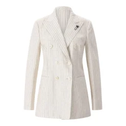 Lardini Blazer mit Nadelstreifen beige Blazer
