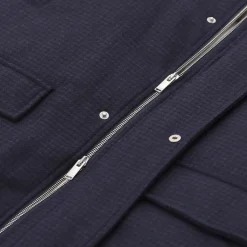 Lardini Daunenjacke mit Wolle & Kaschmir blau Daunenmantel