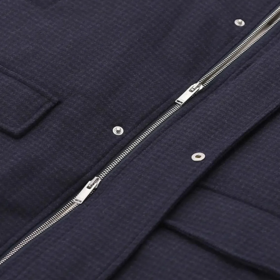Lardini Daunenjacke mit Wolle & Kaschmir blau Daunenmantel