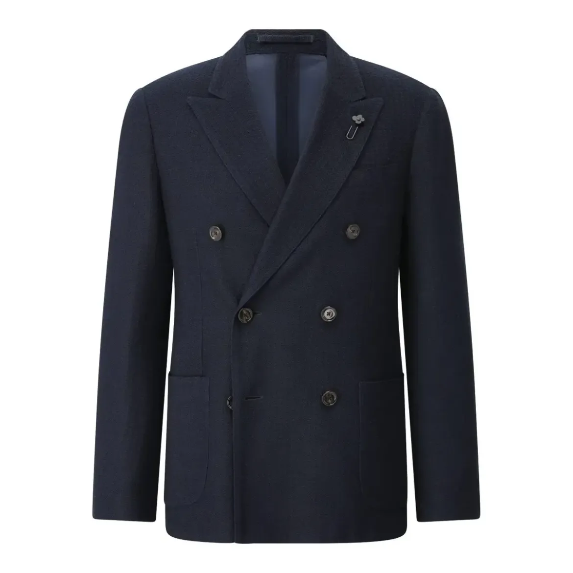 Lardini Doppelreihiges Sakko Dunkelblau Anzugjacke