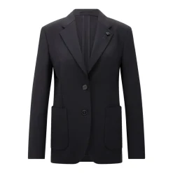 Lardini Klassischer Blazer schwarz Blazer