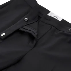 Lardini Regular-Fit Stoffhose aus Woll-Mix schwarz Hosenanzug