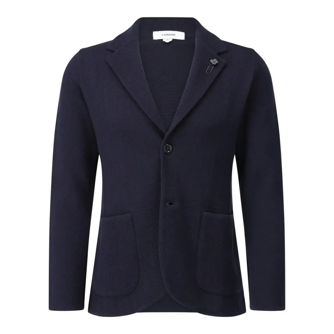 Lardini Sakko mit Zick-Zack-Muster blau Anzugjacke