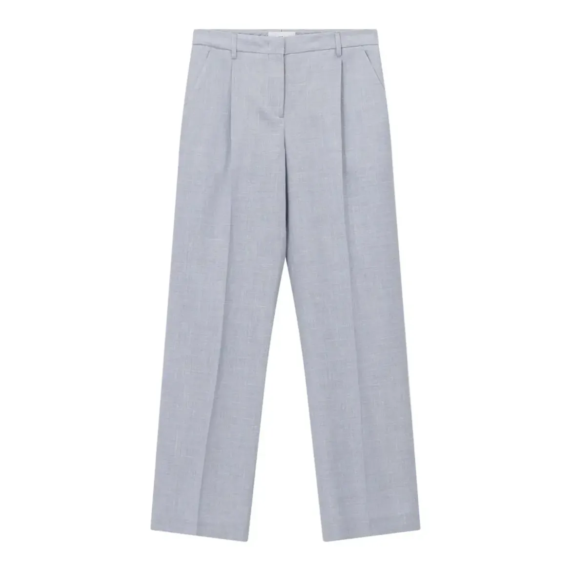 Lardini Stoffhose aus Wolle, Seide & Leinen blau Hosenanzug