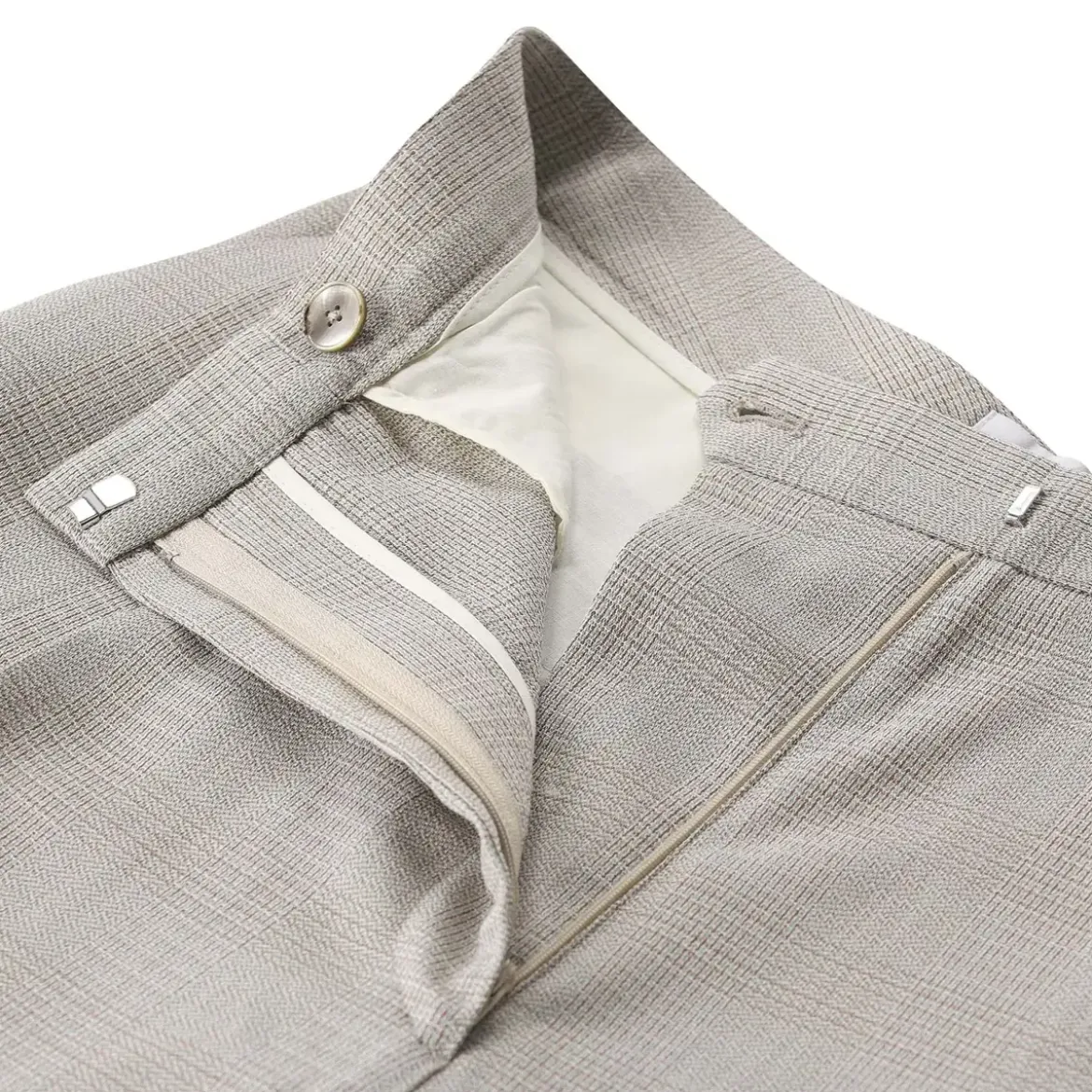 Lardini Weite Stoffhose aus Schurwollmix grau Stoffhose