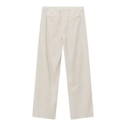 Lardini Weite Stoffhose mit Nadelstreifen beige Stoffhose