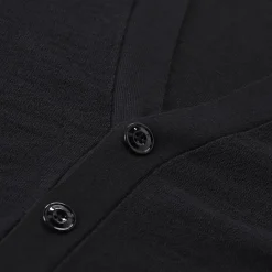 Lemaire Strickjacke aus Woll-Mix schwarz Strickjacke