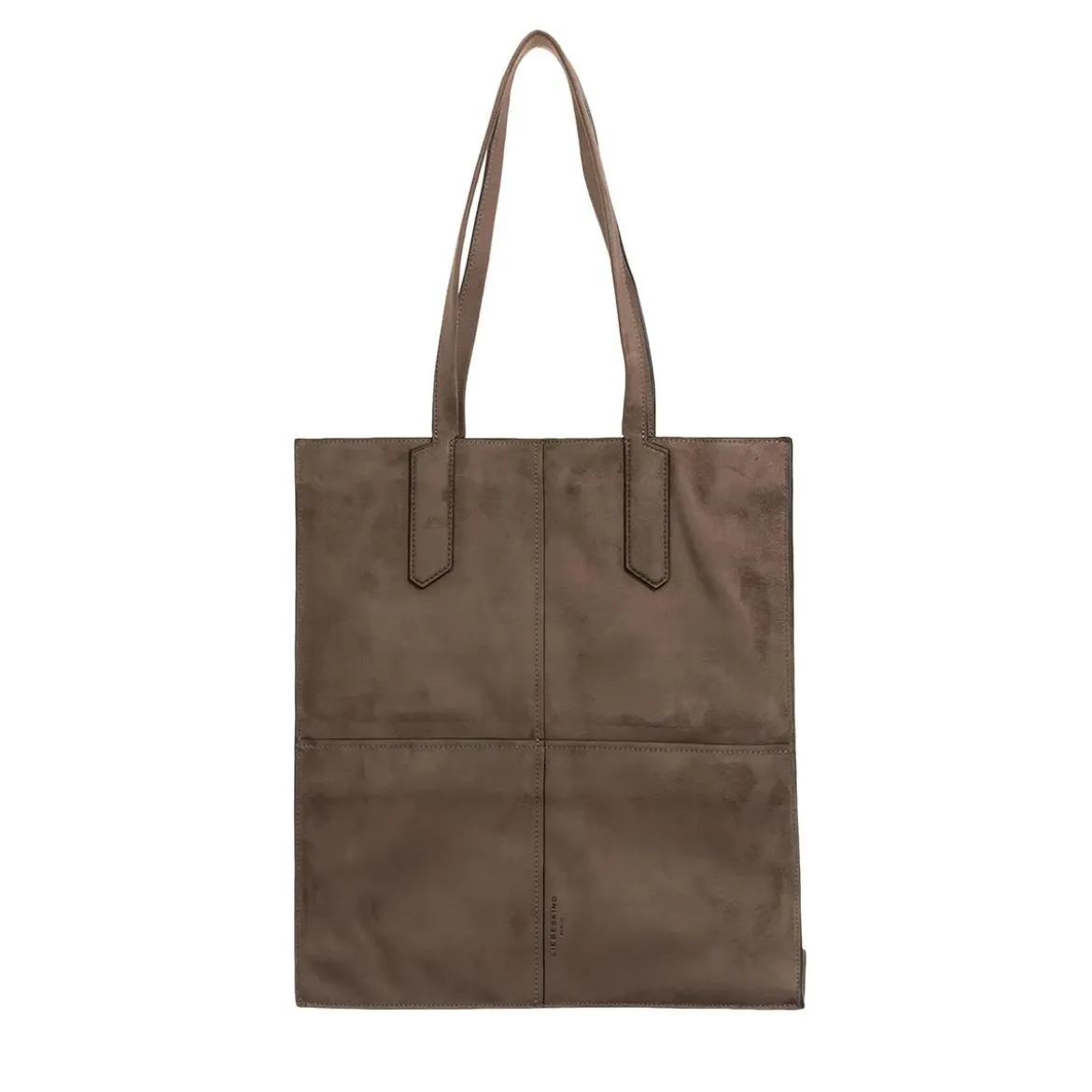 Liebeskind Berlin Amy Suede Vegan Neutral Grey Tote
