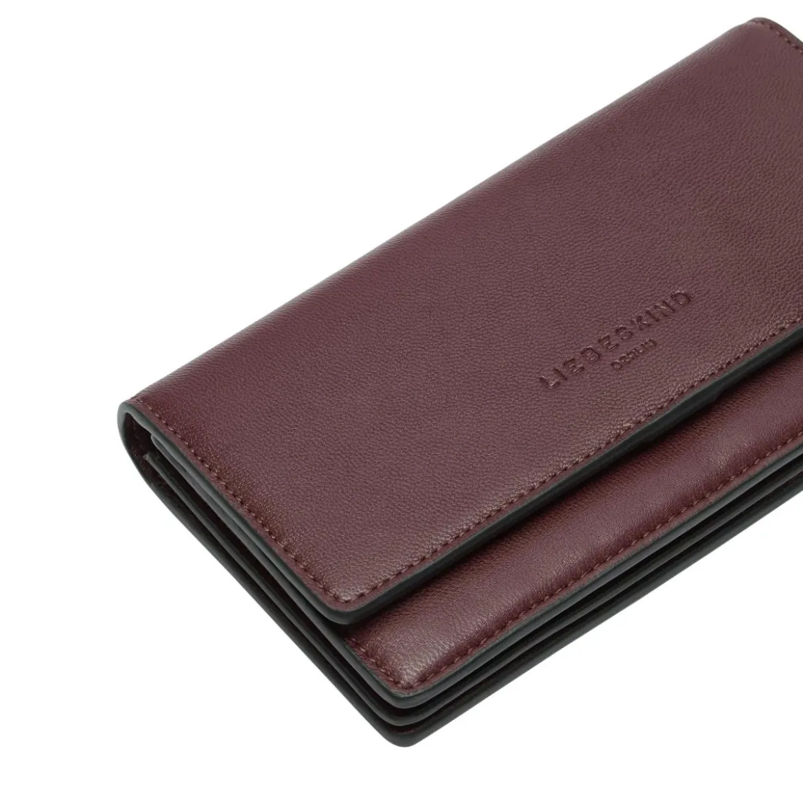 Liebeskind Berlin Ecom 511 Slam Vintage Goat Pomegranate Portemonnaie mit Zip-Around-Reißverschluss