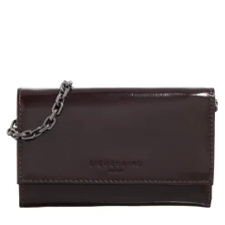 Liebeskind Berlin Malia Wallet L Lack Distressed Burgundy Wallet On A Chain