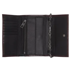 Liebeskind Berlin Malia Wallet L Lack Distressed Burgundy Wallet On A Chain