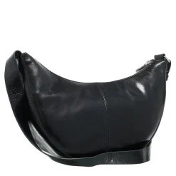 Liebeskind Berlin Moon With Zips Lack Distressed Black Crossbody Bag