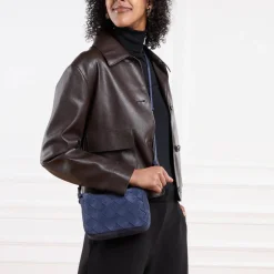 Liebeskind Berlin Sky Ii Woven Promo Suede + Tokyo Sheep Peacoat Crossbody Bag