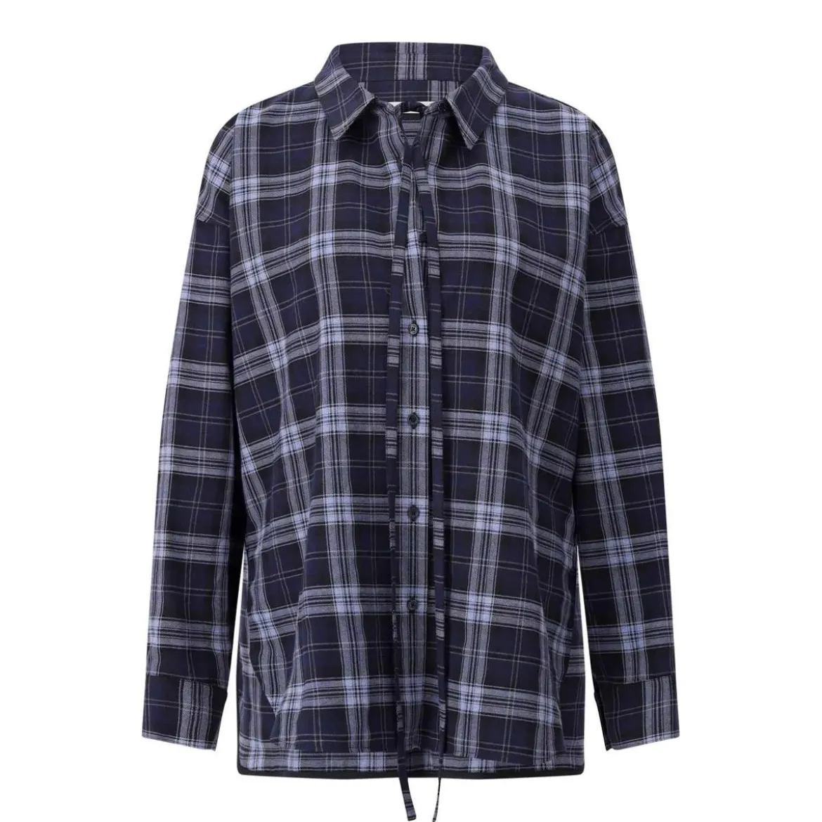 Lis Lareida Karierte Hemdbluse Celina Dunkelblau Bluse
