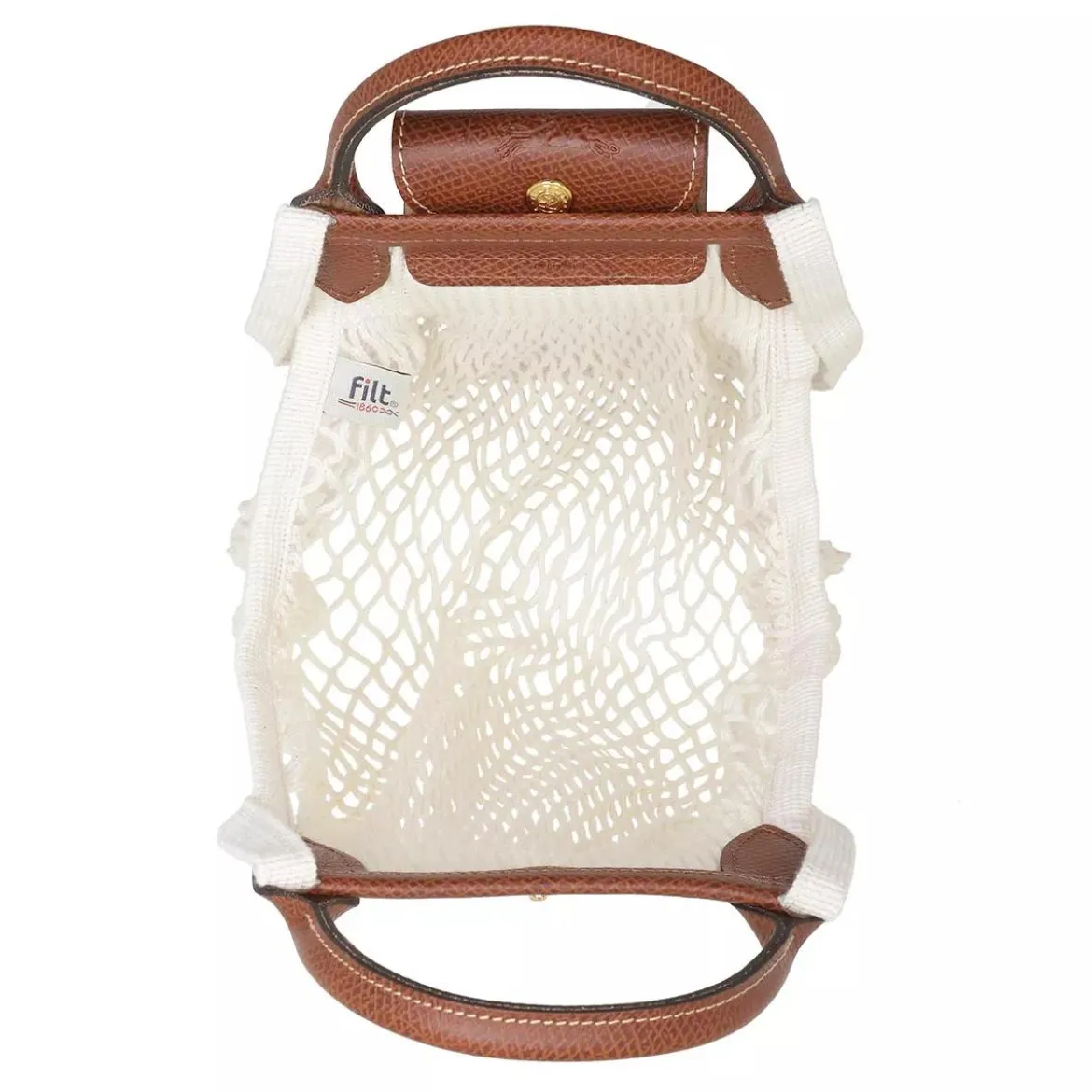 Longchamp Le Pliage Filet Ecru L Shopper
