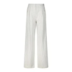 LouLou Stoffhose Ayla mit Nadelstreifen Creme Stoffhose