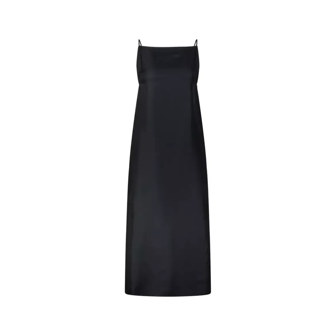 LouLou Twill-Kleid Sulum aus Seide Schwarz Midikleid