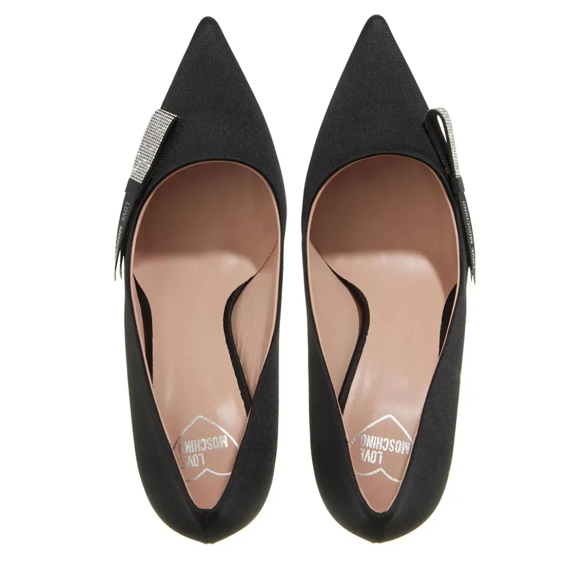 Love Moschino Shiny Flat Bow Scarpa Donna Nero Pumps