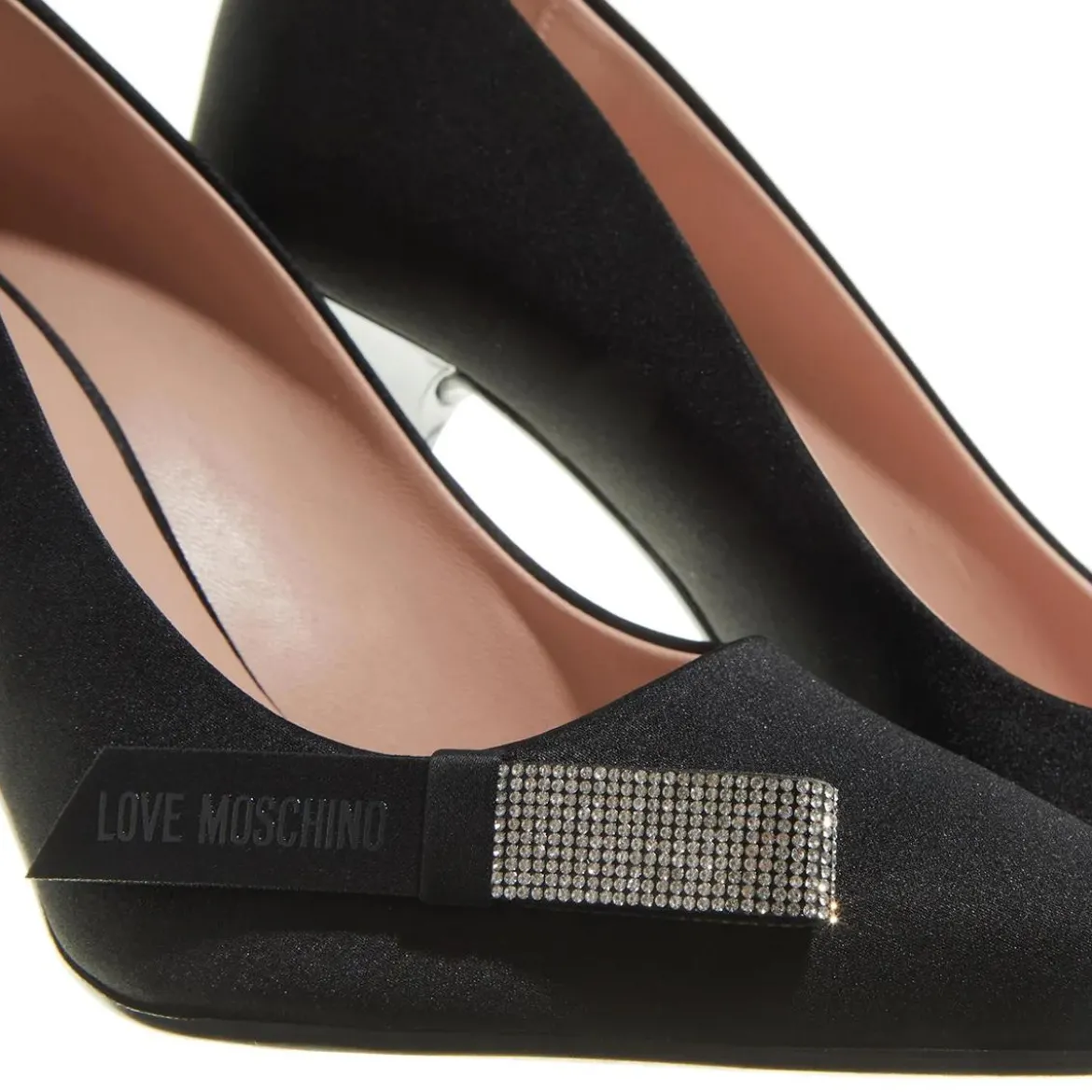 Love Moschino Shiny Flat Bow Scarpa Donna Nero Pumps