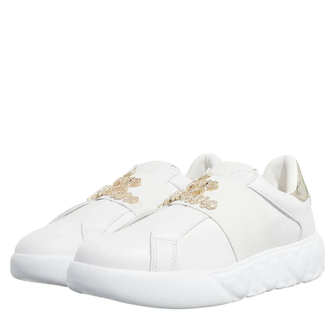 Love Moschino Sneakers Donna Bianco+Platino Low-Top-Sneaker