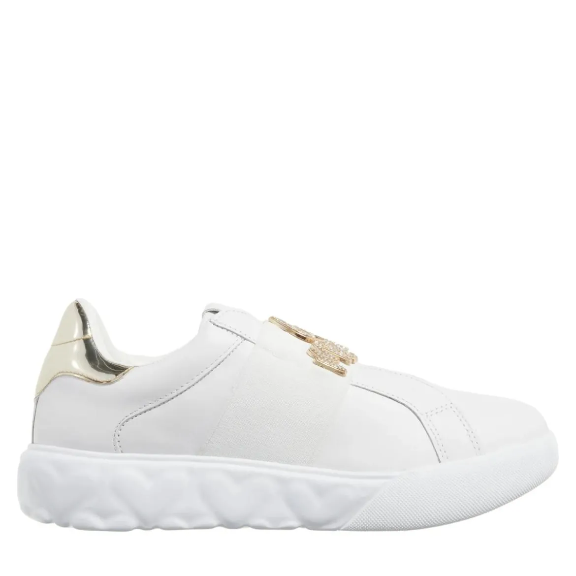 Love Moschino Sneakers Donna Bianco+Platino Low-Top-Sneaker
