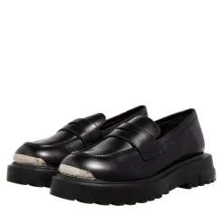 Love Moschino Square Love Scarpa Donna Nero Loafer