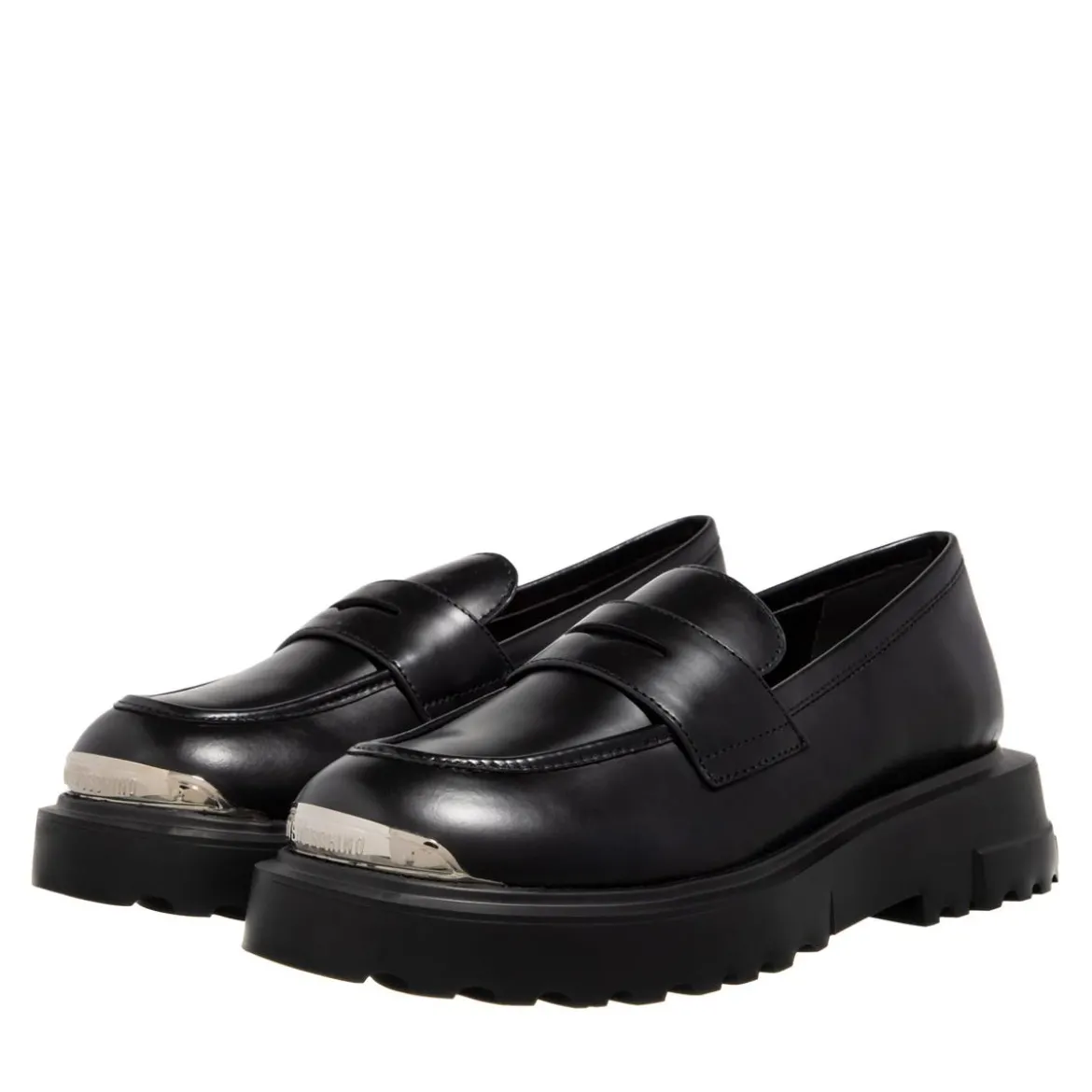 Love Moschino Square Love Scarpa Donna Nero Loafer