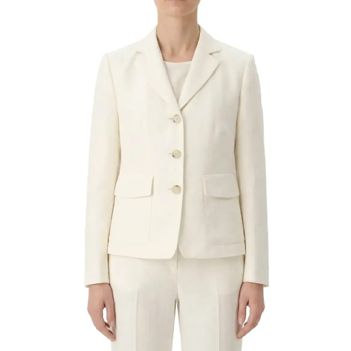Luisa Cerano Blazer aus Leinenmix weiß Blazer
