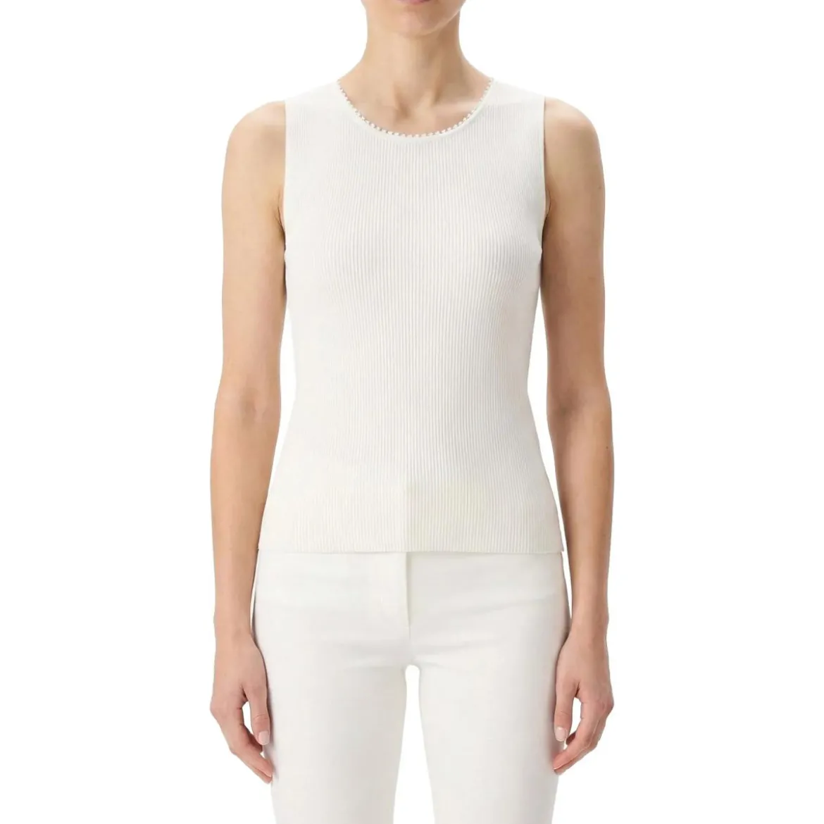 Luisa Cerano Geripptes Top weiß Top
